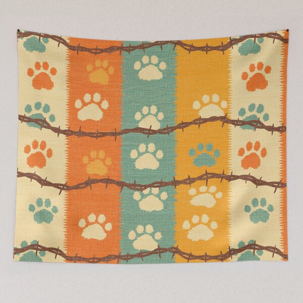 Item preview, Western Paw Print Patchwork designed and sold by bubblegoth.