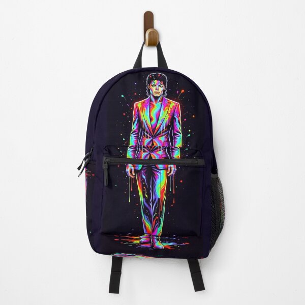 Item preview, M J King Of Dance Neon Splatter Portrait designed and sold by ExploreAura Studio.
