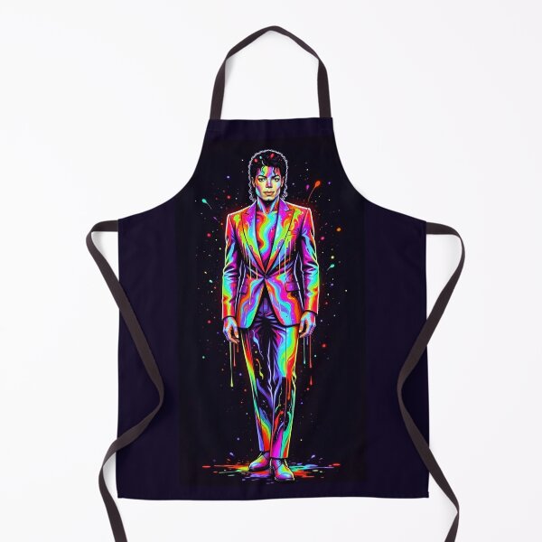 Item preview, M J King Of Dance Neon Splatter Portrait designed and sold by ExploreAura Studio.