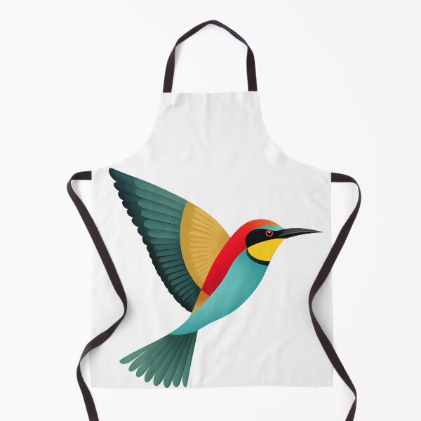 Item preview, Colorful Bee-Eater Bird Flight - Vibrant Folk Art Nature Print designed and sold by DesignArtist.ia.