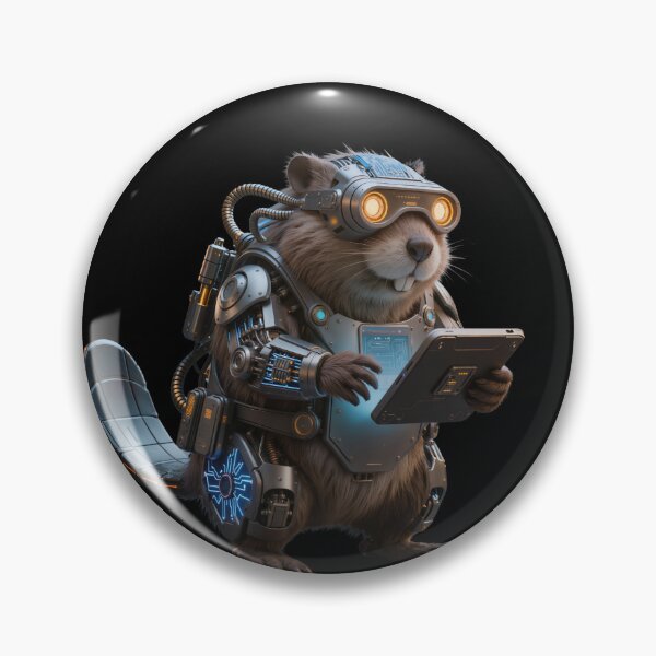Item preview, Neon Dam Architect Beaver designed and sold by SynthRaccoon.