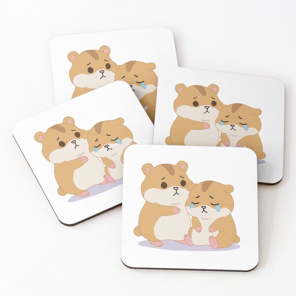 Item preview, Cute Comforting Hamster Sticker- Kawaii Sad Hamster Friends Cartoon designed and sold by pn_terest.