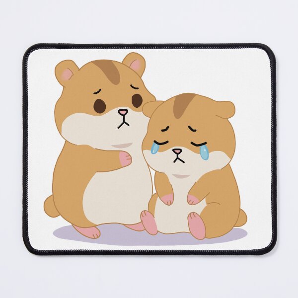 Item preview, Cute Comforting Hamster Sticker- Kawaii Sad Hamster Friends Cartoon designed and sold by pn_terest.