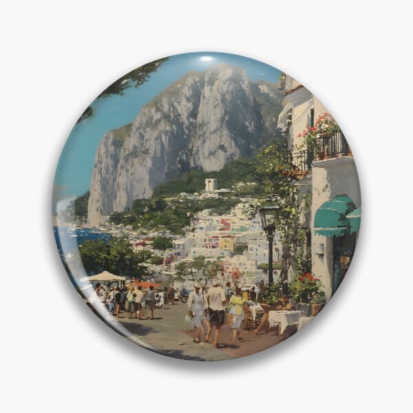 Item preview, Capri Street Cafes with Mediterranean Sea View designed and sold by daila70.