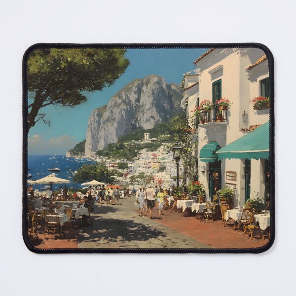 Item preview, Capri Street Cafes with Mediterranean Sea View designed and sold by daila70.