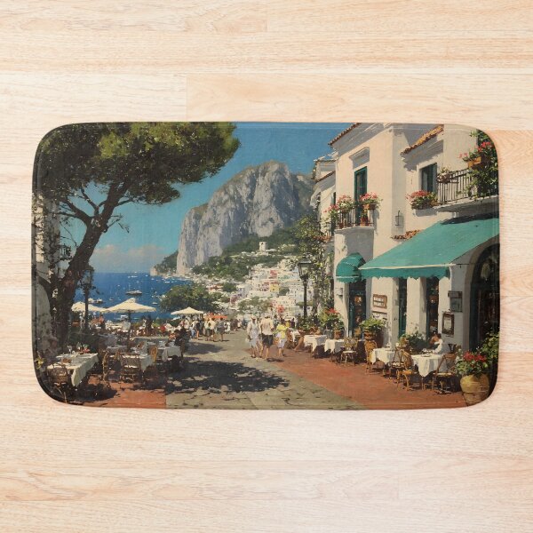 Item preview, Capri Street Cafes with Mediterranean Sea View designed and sold by daila70.
