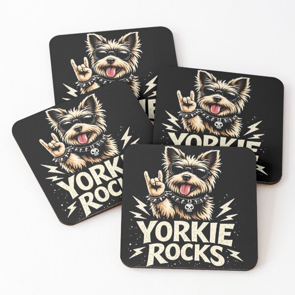 Item preview, Yorkie Rock – Funny Yorkshire Terrier Rock Dog Design, Cool Yorkie with Sunglasses, Rock Music Dog Lover Gift designed and sold by VibeOffline Studio.