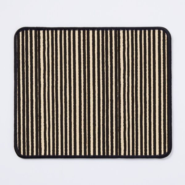 Item preview, Irregular Black Cream Vertical Stripes designed and sold by bubblegoth.
