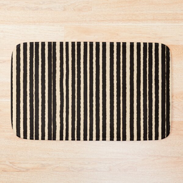 Item preview, Irregular Black Cream Vertical Stripes designed and sold by bubblegoth.