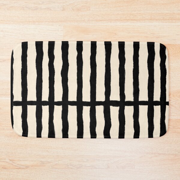 Item preview, Japandi Black Cream Organic Stripes designed and sold by bubblegoth.