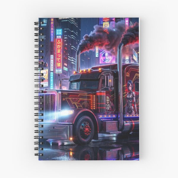 Item preview, Classic Cyberpunk Truck - Red Neon Rain Neo Tokyo designed and sold by JDMTokyoStore.