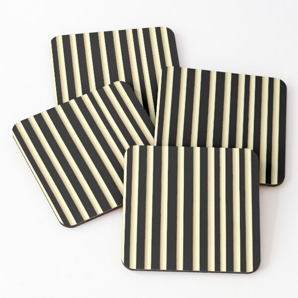 Item preview, Classic Black Cream Vertical Stripes designed and sold by bubblegoth.