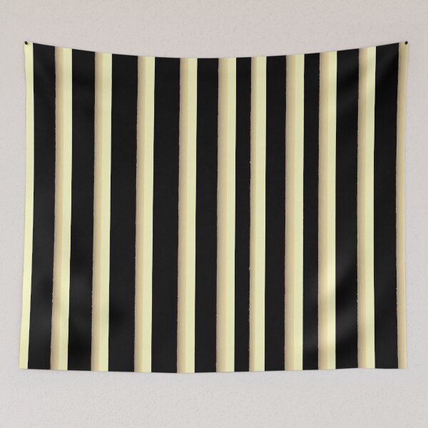 Item preview, Classic Black Cream Vertical Stripes designed and sold by bubblegoth.
