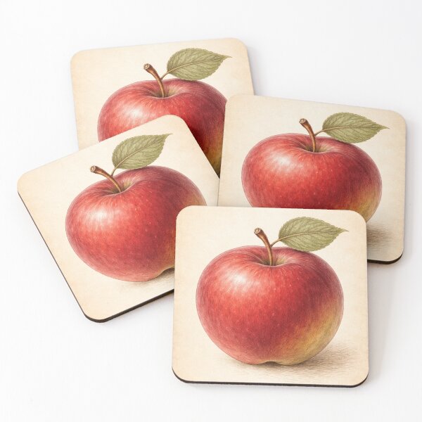 Item preview, Vintage Red Apple Botanical Illustration - Antique Fruit Art designed and sold by Darlin8888.