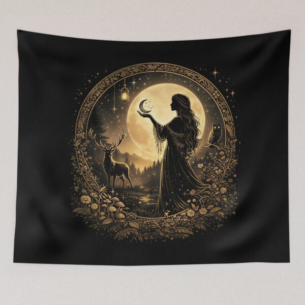 Item preview, Vintage Moon Goddess Celestial Women Feminine Mystic  designed and sold by Blok45.