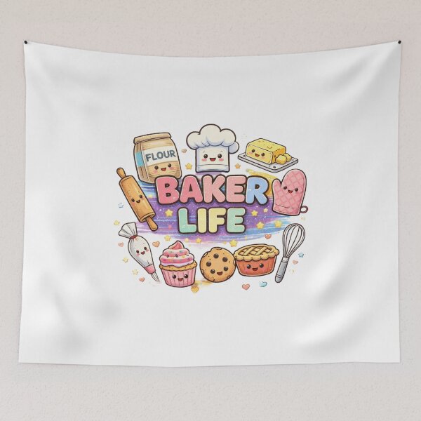 Item preview, Cute Baker Life Kawaii Baking Illustration designed and sold by MIArt Studio.