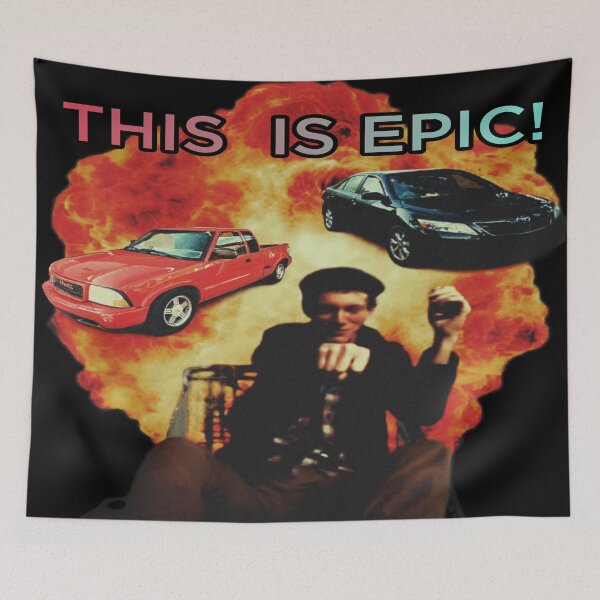 Item preview, Epic Explosion GMC Sonoma Toyota Camery designed and sold by Cat Haven & Rescue .