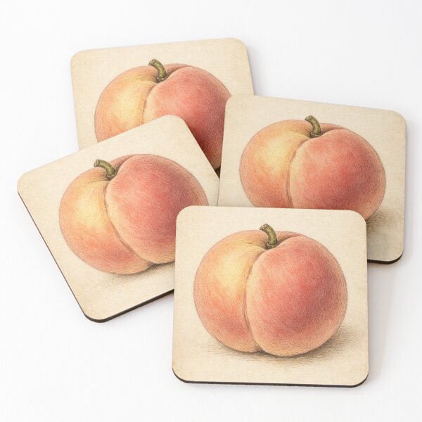 Item preview, Vintage Peach Botanical Illustration - Antique Fruit Botanical Print designed and sold by Darlin8888.