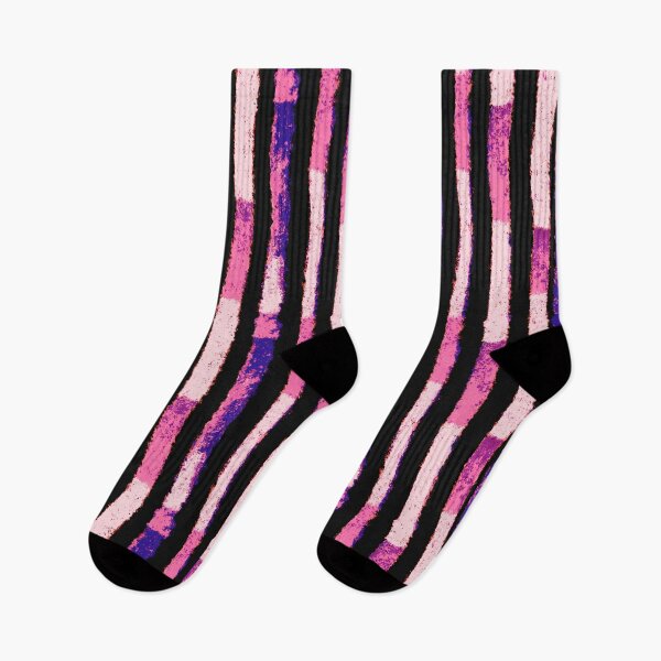 Item preview, Pink Purple Black Grunge Stripes designed and sold by bubblegoth.