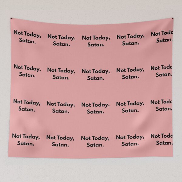 Item preview, Not Today Satan - Minimalist Bold Outline Typography designed and sold by Artsy Corner.