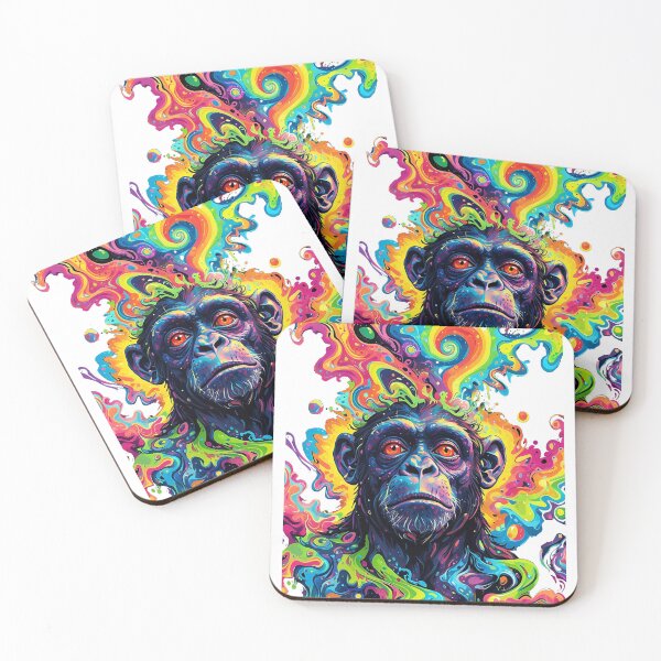 Item preview, Psychedelic 60s Chimp Graffiti Street Artwork designed and sold by Inished Productions.