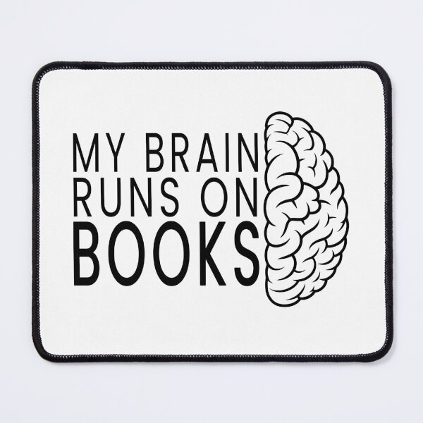 Item preview, My Brain Runs On Books – Funny Book Lover Typography Design designed and sold by ForcePrint.