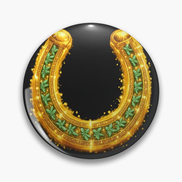 Item preview, Golden Lucky Horseshoe. Symbol of Luck and Prosperity. designed and sold by Nika Art Studio.
