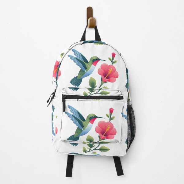 Item preview, Hummingbird & Hibiscus Watercolor - Vibrant Tropical Bird Art Print designed and sold by DesignArtist.ia.