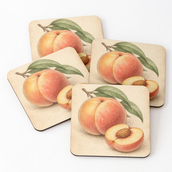 Item preview, Vintage Peach Botanical Illustration - Antique Fruit Print designed and sold by Darlin8888.