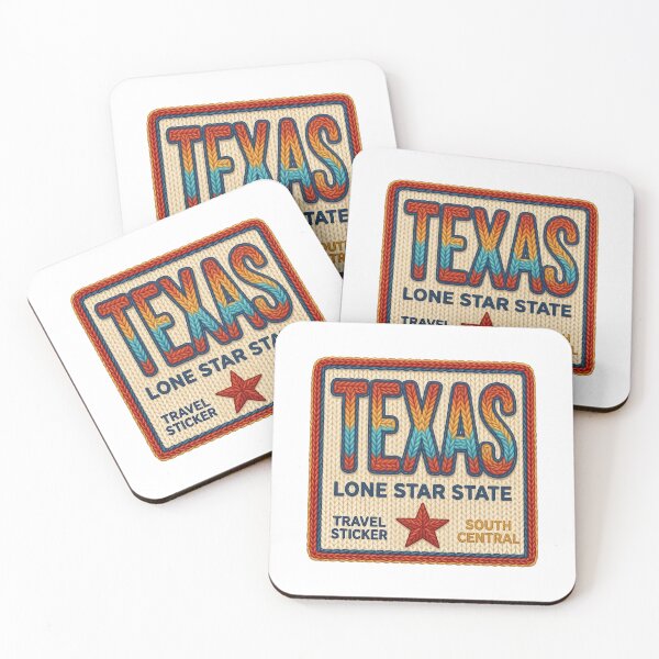 Item preview, Texas Lone Star State - South Central Travel Sticker Vintage Knitted Design designed and sold by Pattern-Parade.