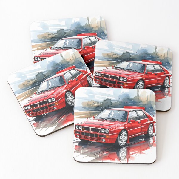 Item preview, Lancia Delta Integrale Watercolor Illustration Classic Rally Legend Car Art designed and sold by Motorline44.