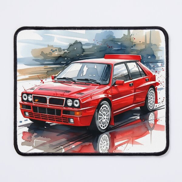 Item preview, Lancia Delta Integrale Watercolor Illustration Classic Rally Legend Car Art designed and sold by Motorline44.