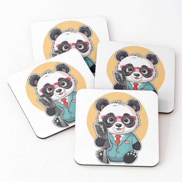 Item preview, Panda Podcast Host | Cute News Anchor Reporter designed and sold by arnabscreativeworld.