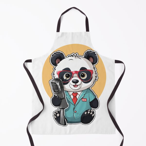 Item preview, Panda Podcast Host | Cute News Anchor Reporter designed and sold by arnabscreativeworld.