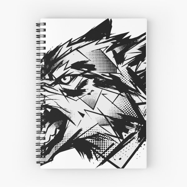 Item preview, A modern abstract wolf totem with brush and halftone textures. This high‑contrast design works well on streetwear and stickers by combining tribal energy designed and sold by Dejbar.
