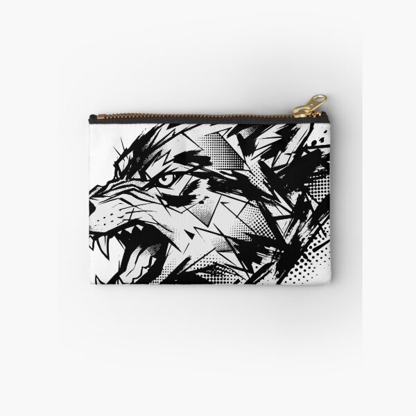 Item preview, A modern abstract wolf totem with brush and halftone textures. This high‑contrast design works well on streetwear and stickers by combining tribal energy designed and sold by Dejbar.