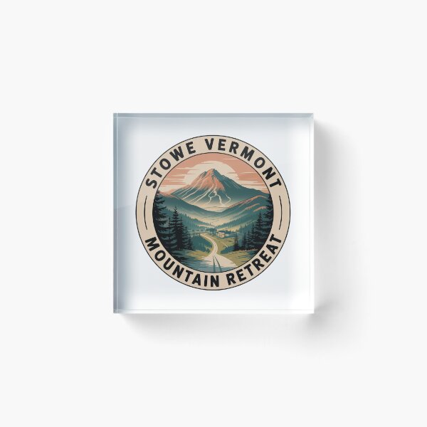 Item preview, Stowe Vermont Mountain Retreat Sticker – Green Mountains Vintage Travel Design designed and sold by pod24.