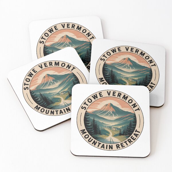 Item preview, Stowe Vermont Mountain Retreat Sticker – Green Mountains Vintage Travel Design designed and sold by pod24.