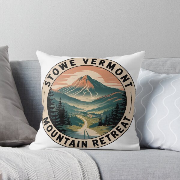 Item preview, Stowe Vermont Mountain Retreat Sticker – Green Mountains Vintage Travel Design designed and sold by pod24.