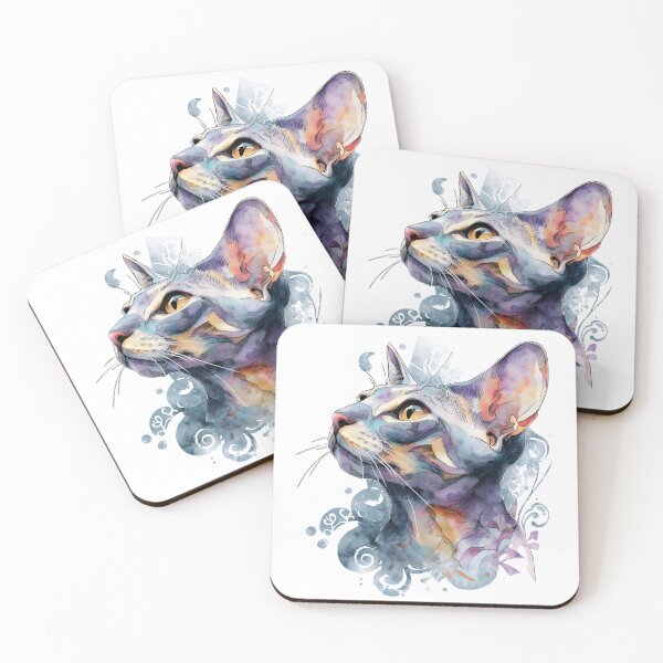Item preview, Ethereal Lavender Watercolor Cat Portrait. designed and sold by Mr Lee.