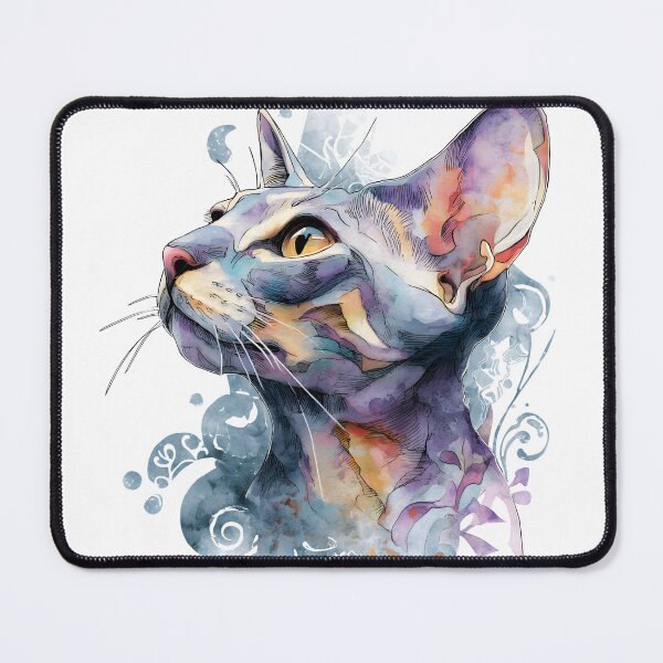 Item preview, Ethereal Lavender Watercolor Cat Portrait. designed and sold by Mr Lee.