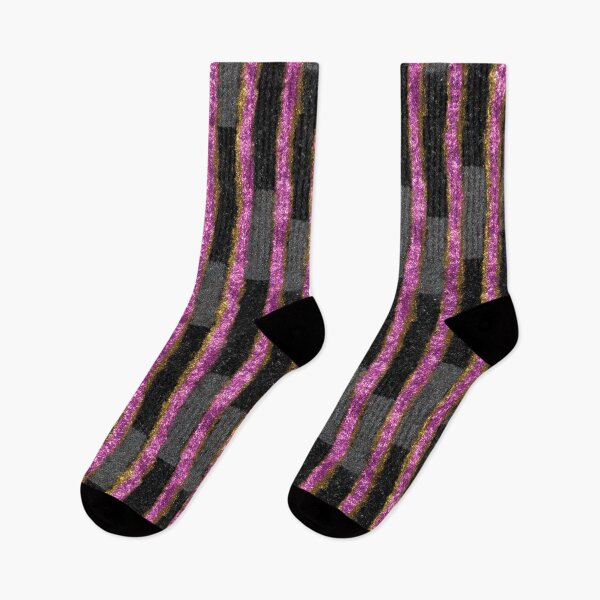 Item preview, Pink Black Gold Glitter Stripes designed and sold by bubblegoth.