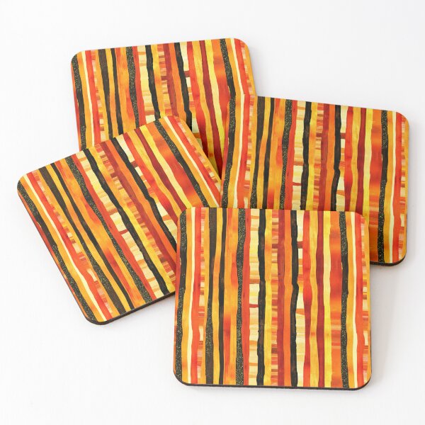 Item preview, Fiery Sunset Vertical Stripe Pattern designed and sold by bubblegoth.