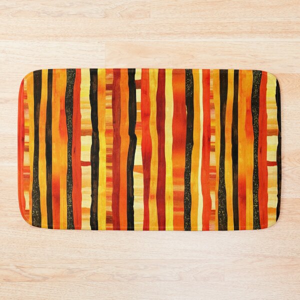 Item preview, Fiery Sunset Vertical Stripe Pattern designed and sold by bubblegoth.