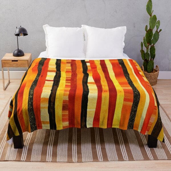 Item preview, Fiery Sunset Vertical Stripe Pattern designed and sold by bubblegoth.