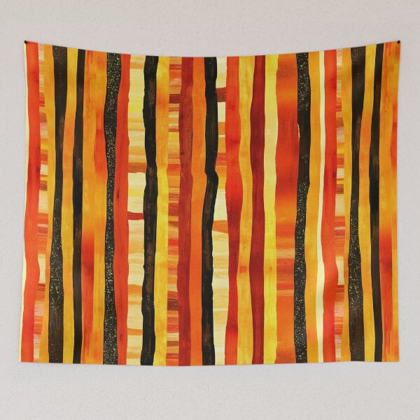 Item preview, Fiery Sunset Vertical Stripe Pattern designed and sold by bubblegoth.