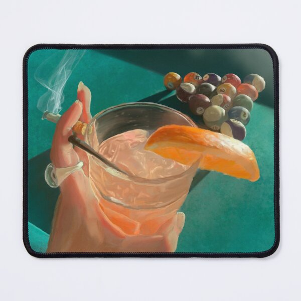 Item preview, Eight Ball Evening - Cocktail and Billiards Art Print designed and sold by sebsdead.