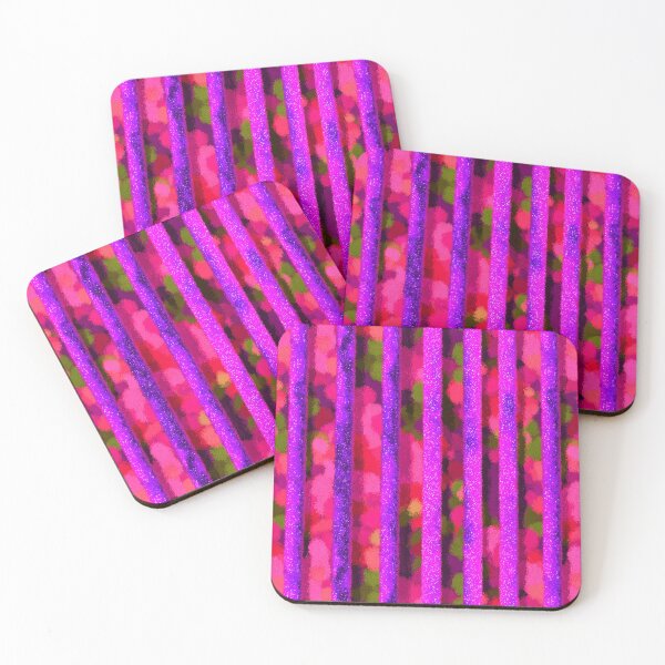 Item preview, Pink Purple Glitter Stripe Pattern designed and sold by bubblegoth.