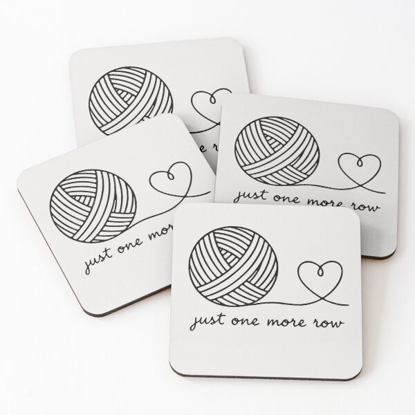 Item preview, Just One More Row, Funny Knitting Sarcastic Quote designed and sold by Fliflat.