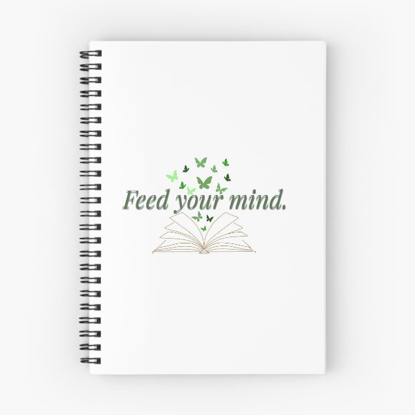 Item preview, Feed Your Mind – Inspirational Book & Butterflies Design designed and sold by ForcePrint.